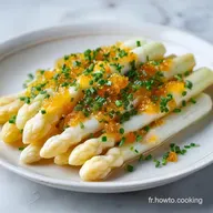 Asperges Blanches Oeuf Mimosa au Citron
