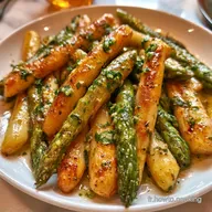 Asperges Blanches Po&ecirc;l&eacute;es au Beurre