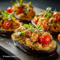 Aubergines farcies v&eacute;g&eacute;tariennes Recette proven&ccedil;ale saine et gourmande