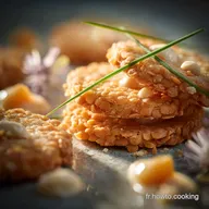 Biscuits ap&eacute;ritifs aux lentilles corail : croustillants, faciles et saines.
