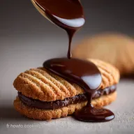Biscuits Nids Chocolat Noisette Sabl&eacute;s Fondants Ganache Noire