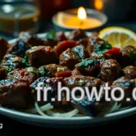 Boeuf Kebab Marin&eacute; &agrave; la Libanaise : Recette Facile du Leb Restaurant