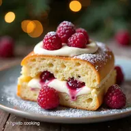 B&ucirc;che de No&euml;l au Mascarpone et Framboises L&eacute;g&egrave;re