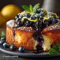 Cake au Yaourt et aux Myrtilles Recette Moelleuse Facile Zeste de Citron
