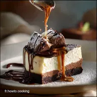 Cheesecake fondant aux deux chocolats la recette du chef ultracr&eacute;meuse