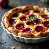 Recette Clafoutis Cerises et Myrtilles Facile et Moelleux