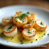 Coquilles SaintJacques Poles au Beurre Blanc Un D&eacute;lice