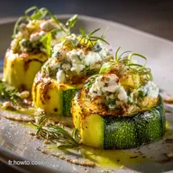 Courgettes Farcies au Thon et Fromage Frais Recette L&eacute;g&egrave;re et Cr&eacute;meuse