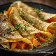 Cr&ecirc;pes &agrave; la courge potimarron La recette facile, douce et &eacute;pic&eacute;e.