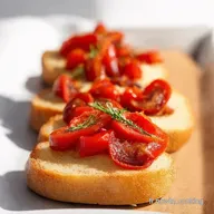 Crostinis Anchois Poivrons Rouges LAp&eacute;ro Facile et Gourmand