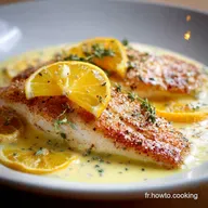 Filets de Poisson &agrave; la Cr&egrave;me au Citron Sauce Bistrot en 30 Minutes