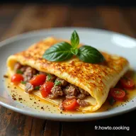Cr&ecirc;pes Turques &agrave; la Viande Mon G&ouml;zleme Farcie dAmour