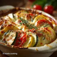 Gratin l&eacute;ger aux l&eacute;gumes et au Thon Recette saine et rapide