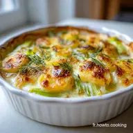 Gratin Poireaux Pommes Terre Velout&eacute;