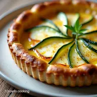 Recettes de Courgettes Tarte Fine Ch&egrave;vre et Thym Citronn&eacute;