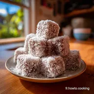 Mes Lamingtons &agrave; la rose La p&acirc;tisserie chic &agrave; leau de rose et noix de coco