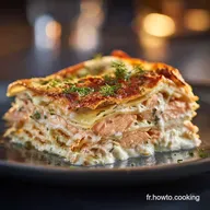 Lasagnes au Saumon Poireaux et Ch&egrave;vre la version fondante au ch&egrave;vre
