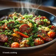 Lentilles au Chorizo Fum&eacute; et L&eacute;gumes Le rago&ucirc;t dhiver r&eacute;confortant