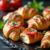 Mini Croissants Pizza Ap&eacute;ritif Faciles LAp&eacute;ro Chic