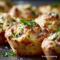 Muffins l&eacute;gers jambon et Kiri la recette facile pour brunch et ap&eacute;ritif