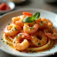 Recette de Nouilles Saut&eacute;es aux Crevettes Amour en Bouch&eacute;e