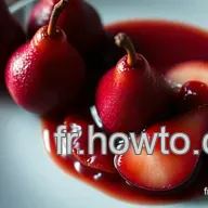 Poires en Sirop au Vin Rouge : Un Dessert &Eacute;tonnant et Simple