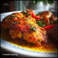 Poulet au Paprika Hongrois pour 4 Portions