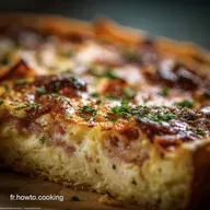 Quiche au choufleur sans p&acirc;te Comt&eacute; Lardons La recette facile et gourmande