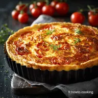 Quiche sans p&acirc;te au thon et &agrave; la tomate Recette l&eacute;g&egrave;re et rapide