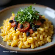 Risotto au Riz V&eacute;nus Lentilles Beluga et Courge R&ocirc;tie