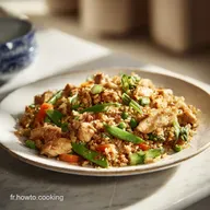 Riz Saut&eacute; Poulet L&eacute;gumes 20 Min Pour 4