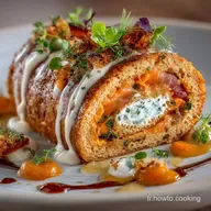 Roulade de potimarron et saumon Recette facile et biscuit moelleux