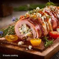 Roulade tomate jambon et ch&egrave;vre Recette fra&icirc;cheur pour lap&eacute;ro d&icirc;natoire