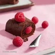 Recette Facile Roul&eacute; Chocolat Framboise Express de P&acirc;ques