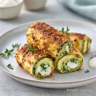 Rouleaux Courgettes Fromage Croustillants