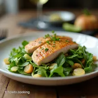 Salade Ti&egrave;de de L&eacute;gumes de Printemps et &OElig;ufs Mollets Parfaits