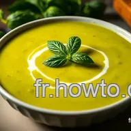 Soupe Courgette Cr&eacute;meuse au Basilic : Recette Facile et D&eacute;licieuse