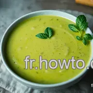 Soupe de Courgettes Velout&eacute;e au Basilic : Recette Facile et Savoureuse
