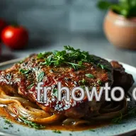 Steak de Bison Saut&eacute; aux Herbes Fra&icirc;ches : Recette Facile et Savoureuse
