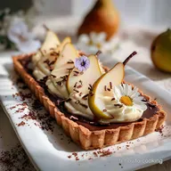 Tarte Poire Chocolat Baked with Amande