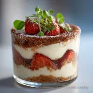 Tiramisu L&eacute;ger aux Fraises Basilic Recette A&eacute;rienne et Rafra&icirc;chissante