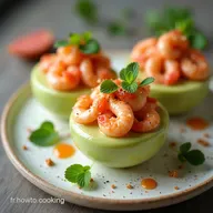 Verrines AvocatCrevettes Fra&icirc;cheur Agrumes et Mousse Velout&eacute;e