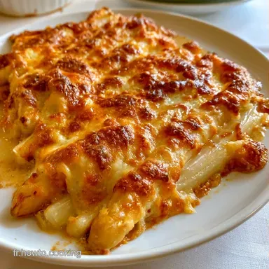 Asperges Blanches Gratin&eacute;es pour 4 Fiche recette