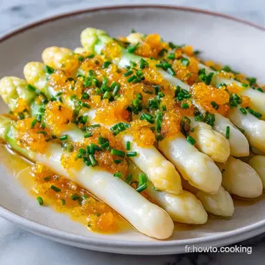 Asperges Blanches Oeuf Mimosa au Citron Fiche recette