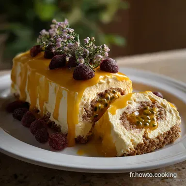 Bche Chocolat Blanc Insert Mangue Et: Mousse Cake Exotique Fiche recette