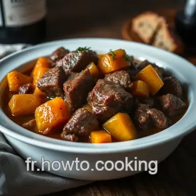 Boeuf Bourguignon Facile : Une Id&eacute;e Repas Classique et R&eacute;confortante Fiche recette