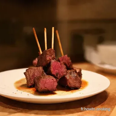Brochettes de Boeuf Marin&eacute;es Le Go&ucirc;t de Paris Facile Fiche recette