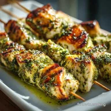 Brochettes de Poulet au Pesto : Marinade Facile pour l&Eacute;t&eacute; Fiche recette