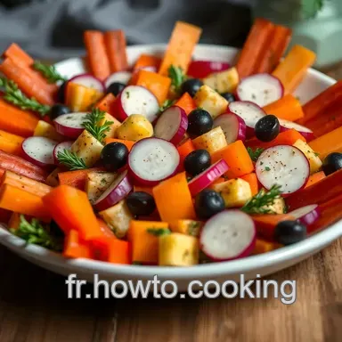 Brouillon de Crudit&eacute;s d&rsquo;Hiver: Une Explosion de Saveurs Color&eacute;es Fiche recette