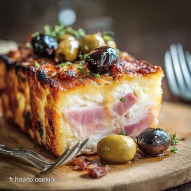 Cake L&eacute;ger au Jambon et Olives Recette Moelleuse et Facile pour lAp&eacute;ro Fiche recette
